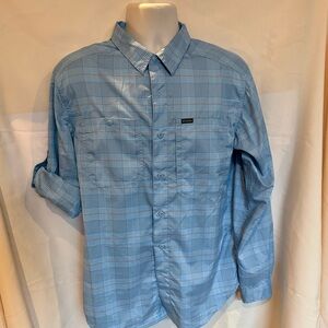 Columbia SilverRidge Blue Plaid Button-Up Shirt